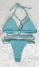 Melva String Bikini Swimsuit - Sea Blue