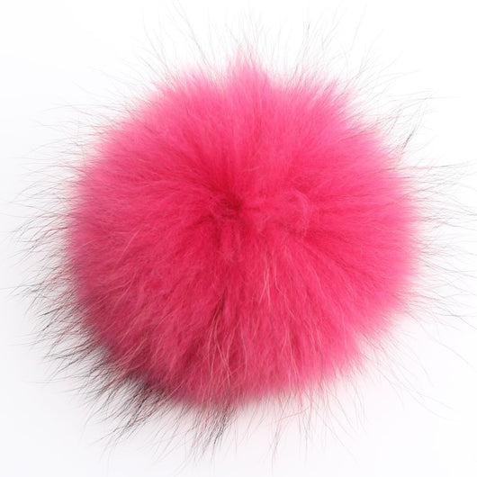 Rose Pink Fur Pom Pom