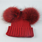 Red Double Pomkin Hat