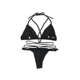 Melva String Bikini Swimsuit - Black