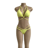 Melva String Bikini Swimsuit - Yellow