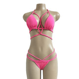 Melva String Bikini Swimsuit - Pink Rose