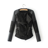 ALISSA VEGAN LEATHER BIKER JACKET- BLACK