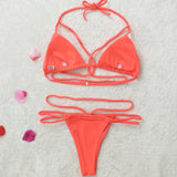 Melva String Bikini Swimsuit - Orange