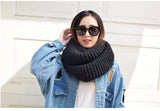 Handmade Chunky Knitted Scarf - Black
