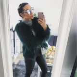 Bridget Faux Fur Jacket - Emerald Green