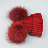 Red Double Pomkin Hat