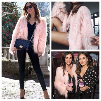 Bridget Faux Fur Jacket - Pink