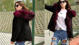 Burgundy Fur Black Parka