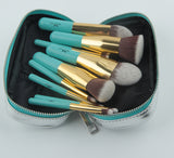 Vegan 9 Travel Makeup Brush + Case Set