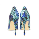 LIZZY Snake Print Pumps