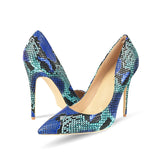 LIZZY Snake Print Pumps