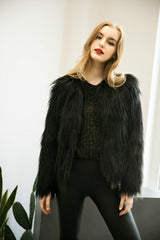 Bridget Faux Fur Jacket - Black