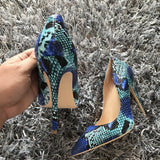 LIZZY Snake Print Pumps