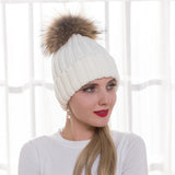 Original White Natural Fur Pomkin Hat