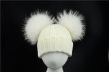 White Double Pomkin Fur Hat