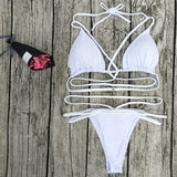 Melva String Bikini Swimsuit - White