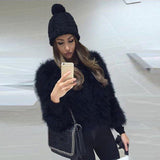 Ostrich Feather Jacket - Black