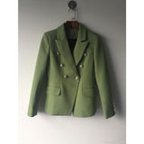 BUCKINGHAM Button Blazer - Green Women