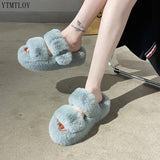 Fluffy Home Faux Fur Slides Slippers