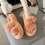 Fluffy Home Faux Fur Slides Slippers