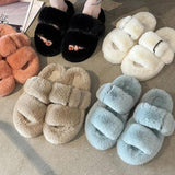 Fluffy Home Faux Fur Slides Slippers