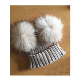 Beige Pomkin Hat + Scarf Set