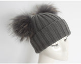 Dark Grey Pomkin Hat + Scarf Set