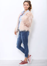 Bridget Faux Fur Jacket - Pink