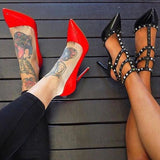 LIZZY Red Patent Leather Pumps