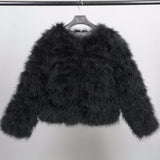 Ostrich Feather Jacket - Black