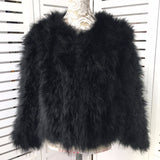 Ostrich Feather Jacket - Black