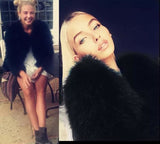 Ostrich Feather Jacket - Black