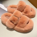 Fluffy Home Faux Fur Slides Slippers