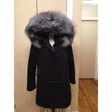 Men's Silver Fox Fur Convertible Parka