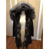 Men's Silver Fox Fur Convertible Parka