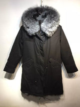 Men's Silver Fox Fur Convertible Parka