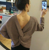 Criss Cross Sweater - Beige