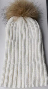 Original White Natural Fur Pomkin Hat