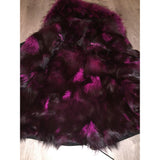 Burgundy Fur Black Parka