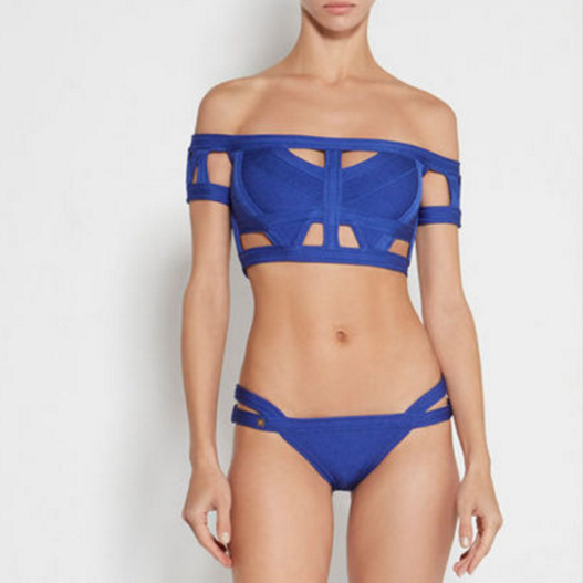 CLAIRE Cobalt Blue Two Piece Bandage Bikini