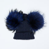 Navy Double Pomkin Hat