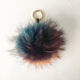 Multicolor Fur Pom Keychain