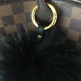 Black Fur Pom Keychain