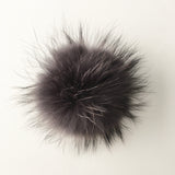 Charcoal Grey Fur Pom Pom