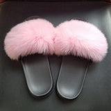 Fur Slides Slippers - Pink