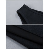 Leslie 2 In 1 Mesh Front Black Bodysuit Bikini