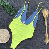 Malibu Reversible Grey Lemon One Piece Bikini
