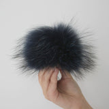 Dark Blue Fur Pom Pom