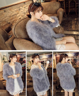 Ostrich Feather Jacket - Light Grey